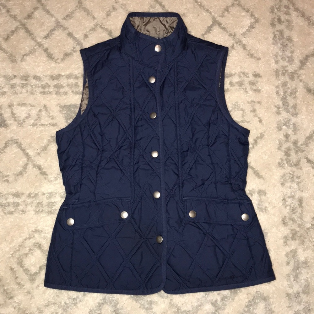 Navy blue Figure Fitting Vest
